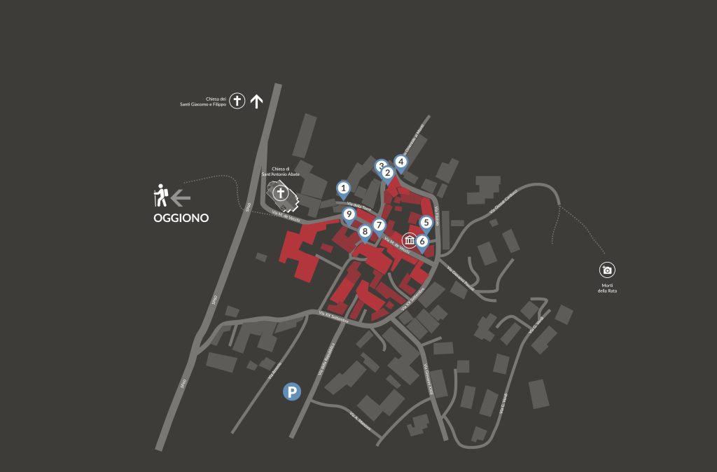 Mappa del percorso MUD di Ello